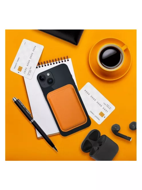 Magsafe kártyatartó eco bőr Apple iPhone, narancs