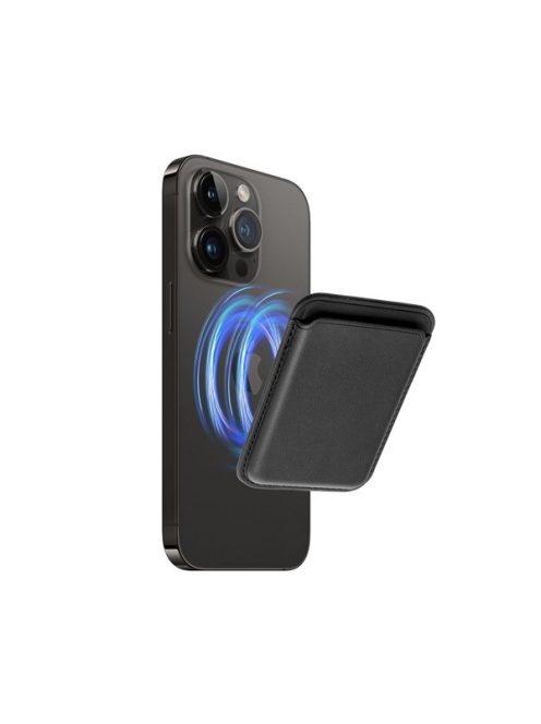 Magsafe kártyatartó eco bőr Apple iPhone, fekete