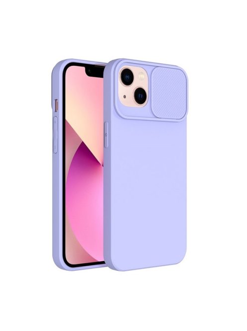 Slide Apple iPhone 11 Pro, kameravédős szilikon tok, levendula