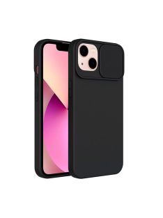   Slide Apple iPhone 13 Pro, kameravédős szilikon tok, fekete