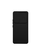Slide Samsung Galaxy A13 5G/A04S, kameravédős szilikon tok, fekete