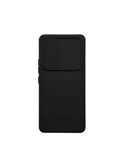 Slide Samsung Galaxy A13 5G/A04S, kameravédős szilikon tok, fekete