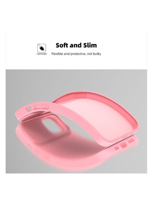 Slide Samsung Galaxy A13 5G/A04S, kameravédős szilikon tok, rózsaszín