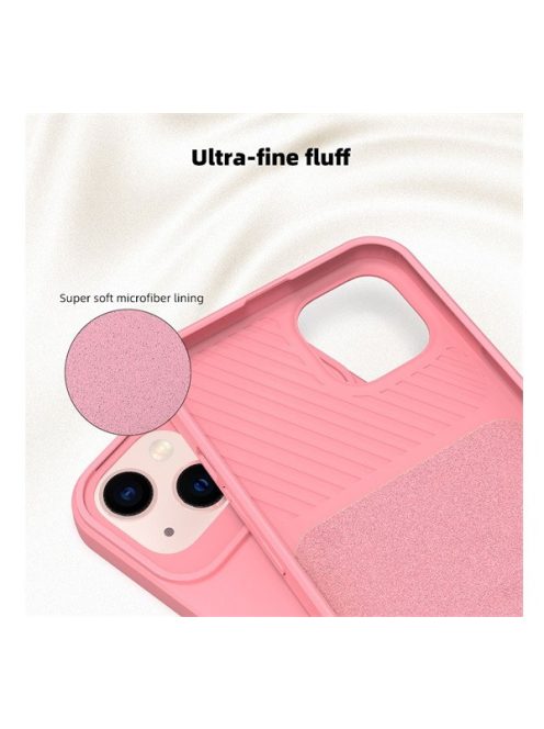 Slide Samsung Galaxy A13 5G/A04S, kameravédős szilikon tok, rózsaszín