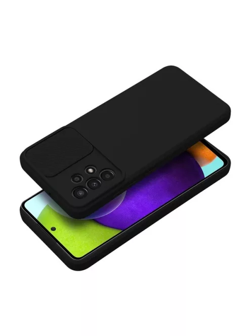 Slide Samsung Galaxy A52 5G/A52 LTE ( 4G )/A52S, kameravédős szilikon tok, fekete