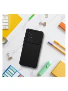 Slide Samsung Galaxy A52 5G/A52 LTE ( 4G )/A52S, kameravédős szilikon tok, fekete