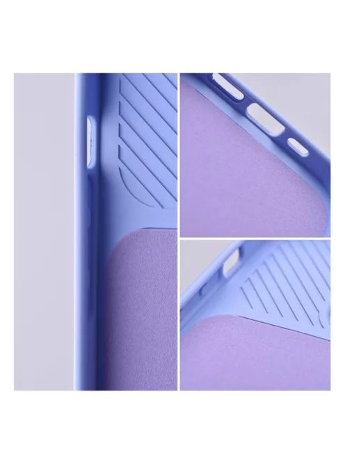 Slide Samsung Galaxy A52 5G/A52 LTE ( 4G )/A52S, kameravédős szilikon tok, levendula