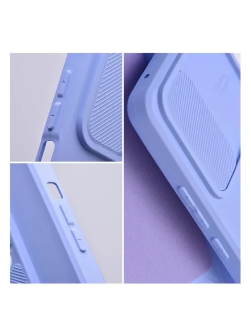 Slide Samsung Galaxy A52 5G/A52 LTE ( 4G )/A52S, kameravédős szilikon tok, levendula