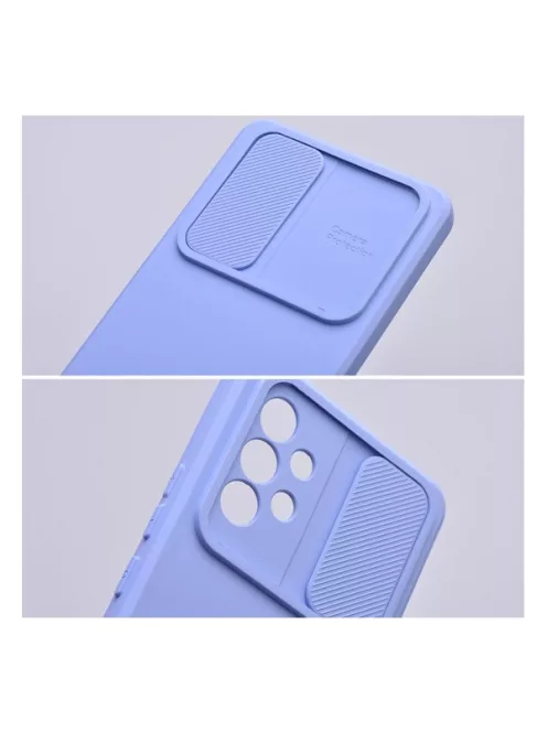 Slide Samsung Galaxy A52 5G/A52 LTE ( 4G )/A52S, kameravédős szilikon tok, levendula