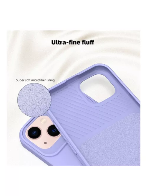 Slide Samsung Galaxy A52 5G/A52 LTE ( 4G )/A52S, kameravédős szilikon tok, levendula