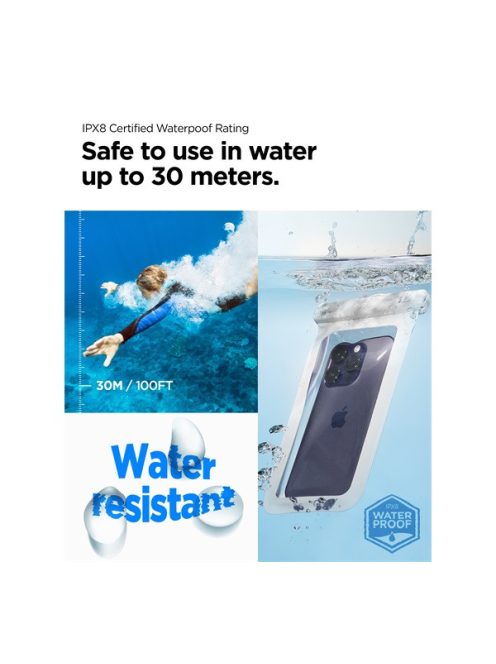 Spigen Aqua Shield A601 univerzális vízálló tok, fehér