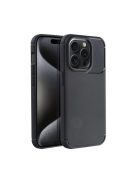 Forcell Carbon Premium hátlap tok Apple iPhone 15 Pro karbon mintás szilikon tok, fekete