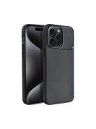 Forcell Carbon Premium hátlap tok Apple iPhone 15 Pro Max karbon mintás szilikon tok, fekete