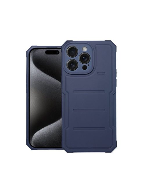 Heavy Duty Apple iPhone 15 Pro Max ütésálló szilikon tok, kék