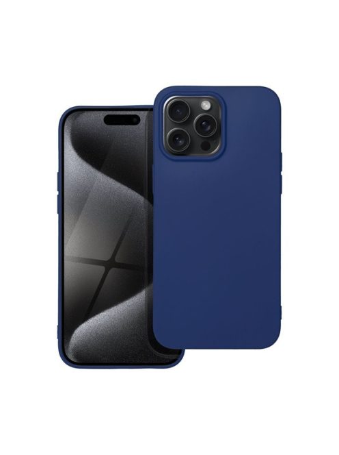 Forcell Soft Apple iPhone 15 Pro Max szilikon tok, sötétkék