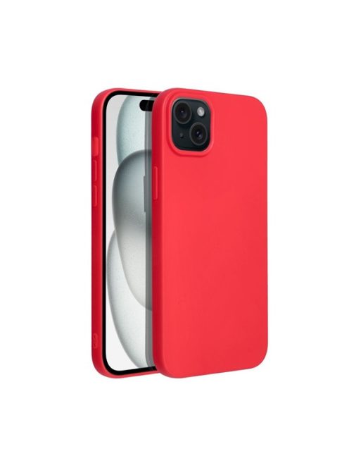 Forcell Soft Apple iPhone 15 Plus szilikon tok, piros