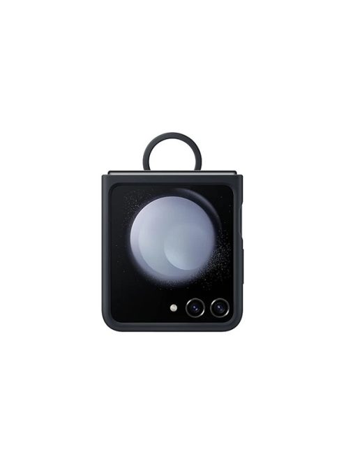 Samsung Galaxy Z Flip5 gyári szilikon tok gyűrűvel, indigó kék