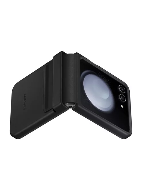 Samsung Galaxy Z Flip5 gyári Flap ECO bőr tok, fekete