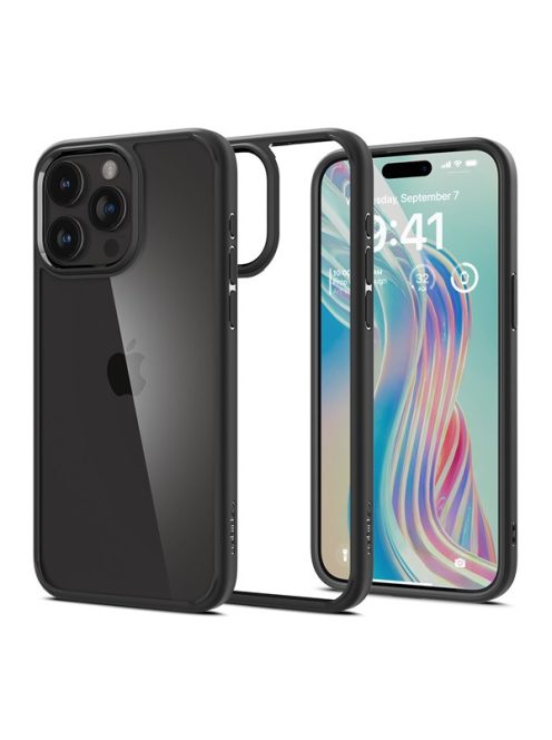 Spigen Ultra Hybrid Apple iPhone 15 Pro Max tok, Matte Black, fekete