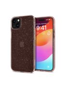 Spigen Liquid Crystal Glitter Apple iPhone 15 Plus tok, csillámos, rózsaszín, átlátszó