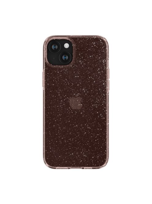 Spigen Liquid Crystal Glitter Apple iPhone 15 Plus tok, csillámos, rózsaszín, átlátszó