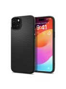 Spigen Liquid Air Apple iPhone 15 Plus tok, Matte Black, fekete