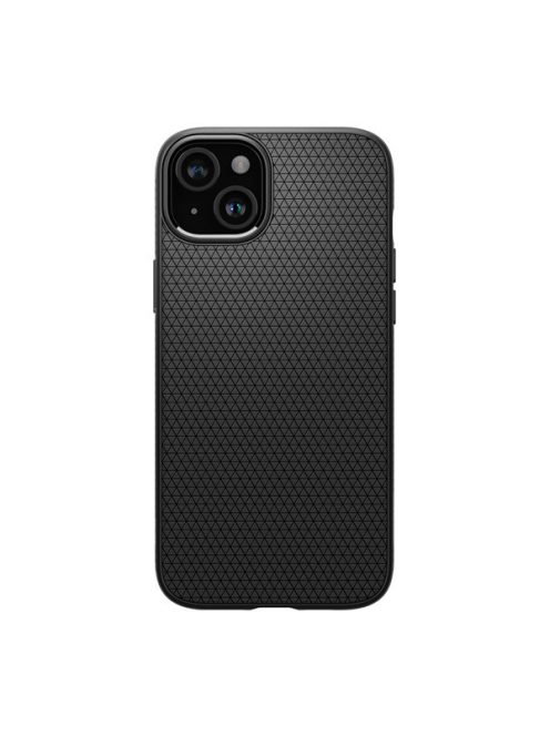 Spigen Liquid Air Apple iPhone 15 Plus tok, Matte Black, fekete