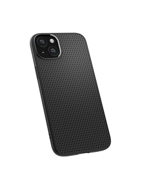 Spigen Liquid Air Apple iPhone 15 Plus tok, Matte Black, fekete