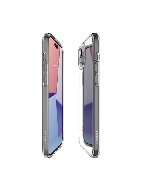 Spigen Ultra Hybrid Apple iPhone 15 Plus tok, Crystal Clear, átlátszó