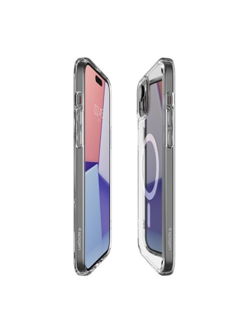 Spigen Ultra Hybrid MagFit Apple iPhone 15 Plus tok, MagSafe, fehér