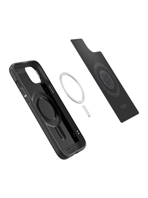 Spigen Mag Armor MagFit Apple iPhone 15 tok, Plus Matte Black MagSafe, fekete