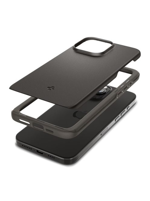 Spigen Thin Fit Apple iPhone 15 Pro tok, Gunmetal, szürke