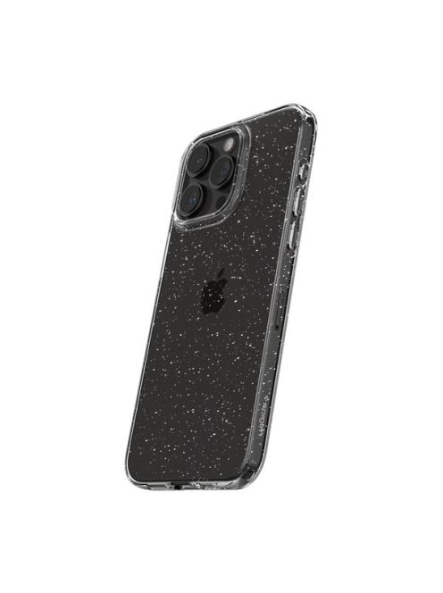 Spigen Liquid Crystal Glitter Apple iPhone 15 Pro tok, csillámos, átlátszó