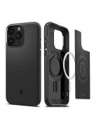 Spigen Mag Armor MagFit Apple iPhone 15 Pro tok, Matte Black MagSafe, fekete