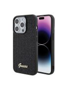 Guess Disco Metal Script Apple iPhone 15 Pro hátlap tok, fekete