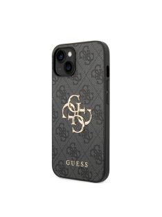   Guess 4G Big Metal Logo Apple iPhone 15 Plus hátlap tok, szürke