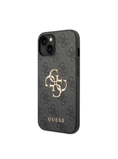 Guess 4G Big Metal Logo Apple iPhone 15 Plus hátlap tok, szürke