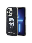 Karl Lagerfeld Monogram Ikonik Apple iPhone 15 Pro hátlap tok, fekete