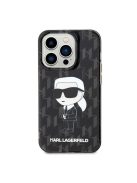 Karl Lagerfeld Monogram Ikonik Apple iPhone 15 Pro hátlap tok, fekete