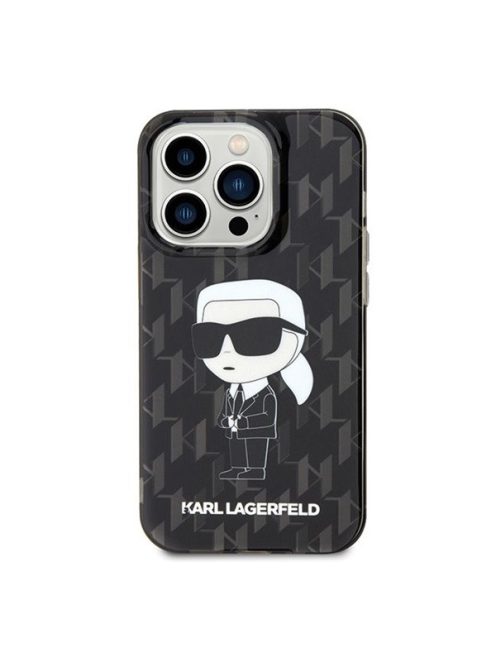 Karl Lagerfeld Monogram Ikonik Apple iPhone 15 Pro hátlap tok, fekete