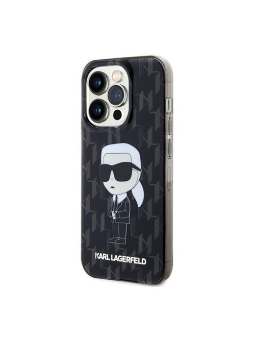 Karl Lagerfeld Monogram Ikonik Apple iPhone 15 Pro hátlap tok, fekete