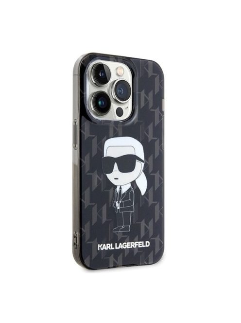 Karl Lagerfeld Monogram Ikonik Apple iPhone 15 Pro hátlap tok, fekete