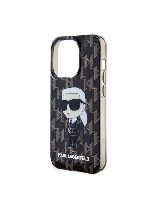 Karl Lagerfeld Monogram Ikonik Apple iPhone 15 Pro hátlap tok, fekete