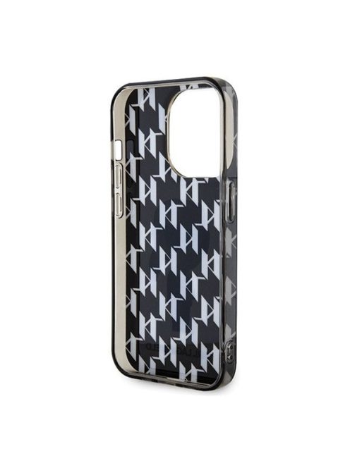 Karl Lagerfeld Monogram Ikonik Apple iPhone 15 Pro hátlap tok, fekete