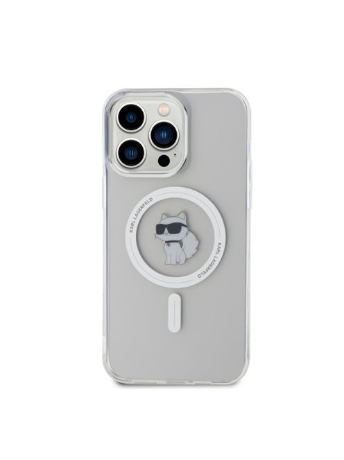 Karl Lagerfeld IML Choupette MagSafe Apple iPhone 15 Pro Max hátlap tok, átlátszó