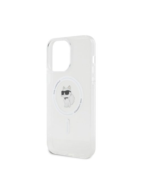 Karl Lagerfeld IML Choupette MagSafe Apple iPhone 15 Pro Max hátlap tok, átlátszó