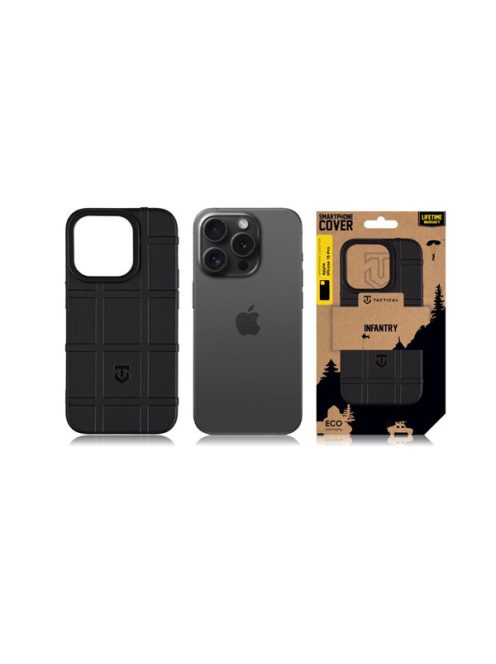 Tactical Infantry Apple iPhone 15 Pro tok, fekete