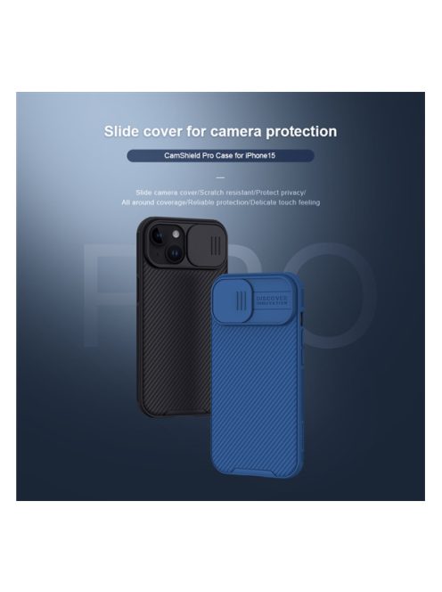 Nillkin CamShield Pro Apple iPhone 15 tok, kék