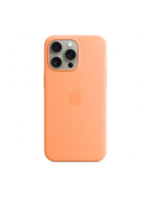 Apple iPhone 15 Pro Max MagSafe szilikon tok, narancssörbet