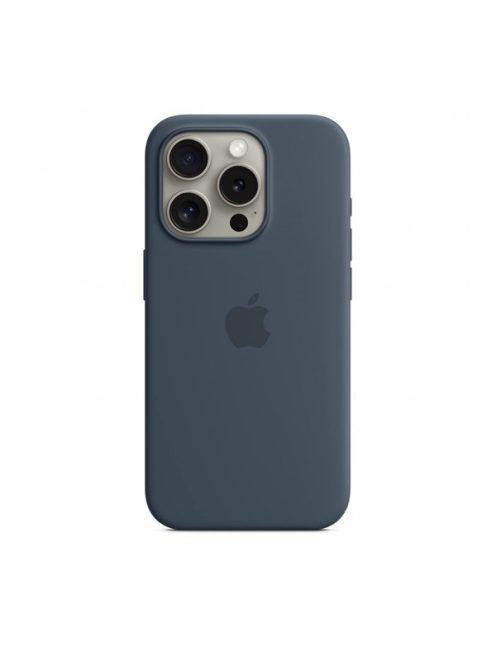 Apple iPhone 15 Pro MagSafe szilikon tok, viharkék
